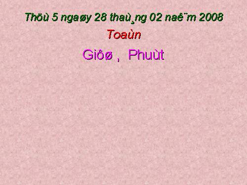 Giờ, phút