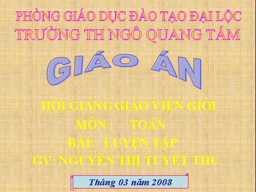 Các Bài giảng khác thuộc Chương trình Toán 2