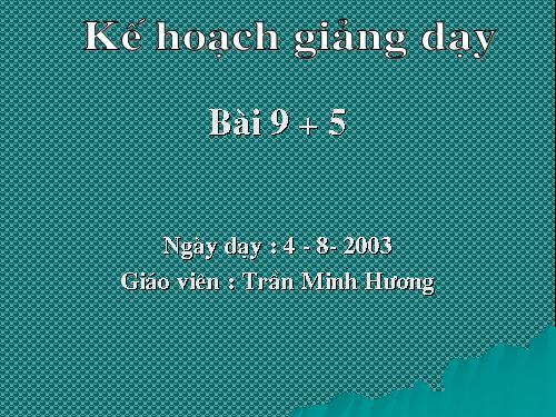 9 cộng với một số: 9 + 5