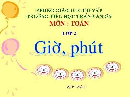 Giờ, phút