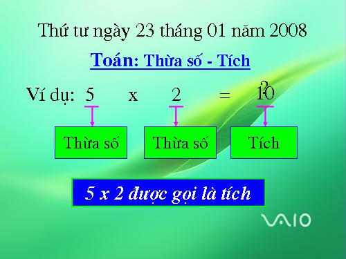 Thừa số - Tích