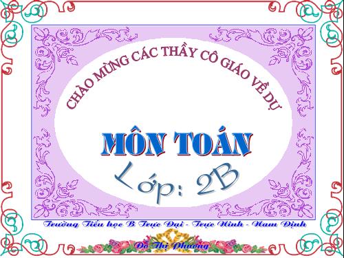 Các Bài giảng khác thuộc Chương trình Toán 2