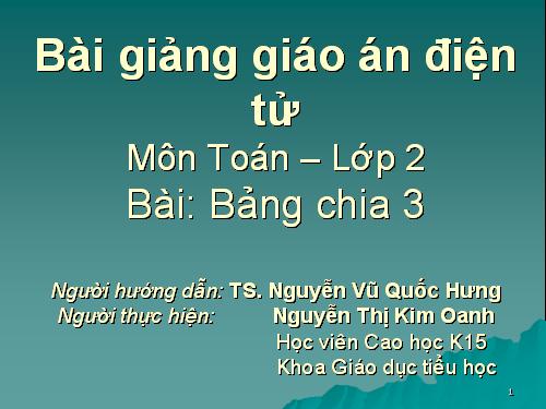 Bảng chia 3