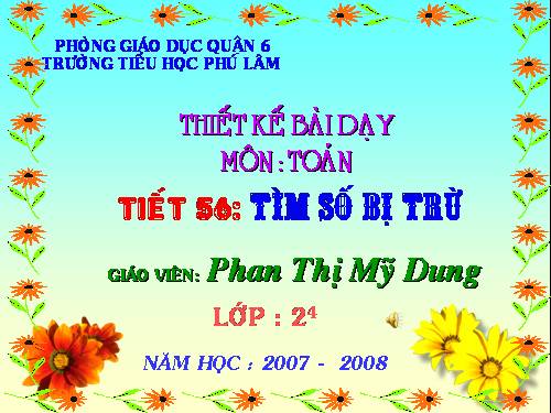 Tìm số bị trừ