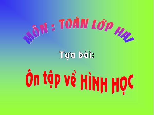 Ôn tập về hình học