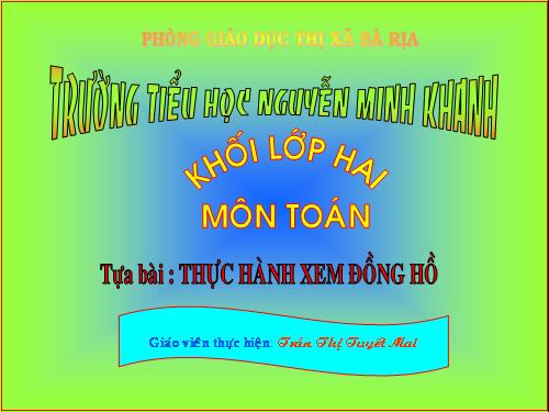 Thực hành xem đồng hồ