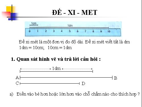 Đề - xi - mét