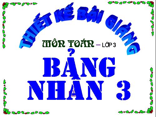 Bảng nhân 3