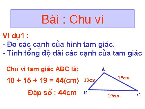 Chu vi hình tam giác - Chu vi hình tứ giác