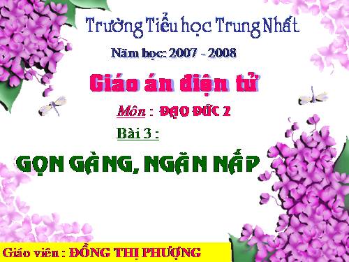 Bài 3. Gọn gàng, ngăn nắp