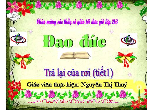 Bài 9. Trả lại của rơi