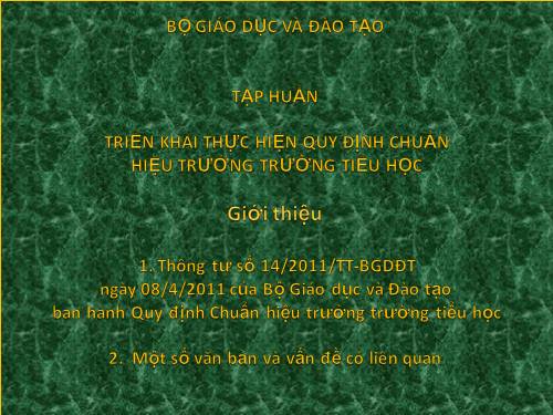 Tập huấn chuẩn Hiệu trưởng