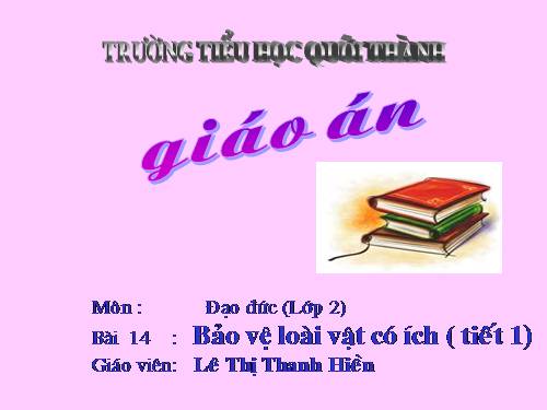 Bài 14. Bảo vệ loài vật có ích