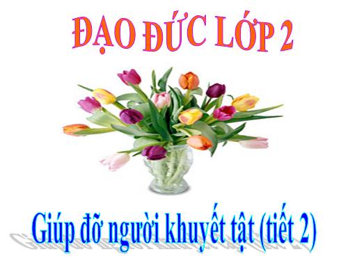 Bài 13. Giúp đỡ người khuyết tật