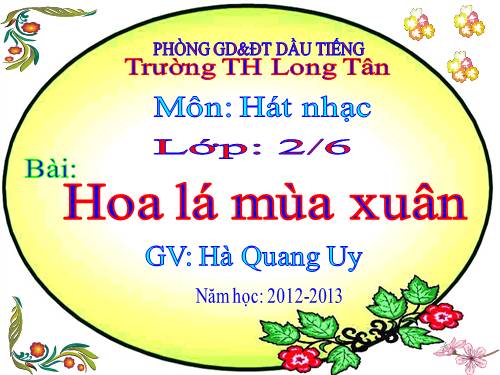 Bài 8. Hoa lá mùa xuân