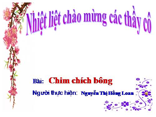 Bài 10. Chim chích bông