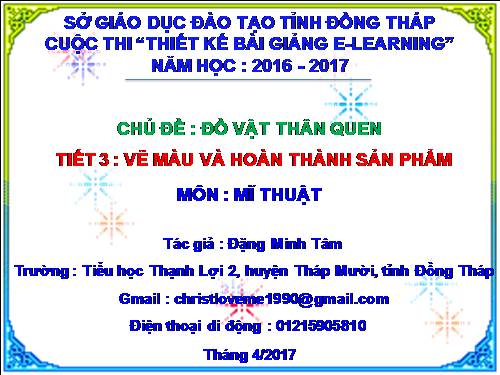 Vẽ và hoàn thành sản phẩm Đặng Minh Tâm