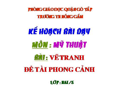 Bài 34. Đề tài phong cảnh đơn giản