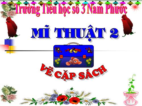 Bài 27. Vẽ cặp sách học sinh