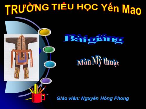 Bài 11. Vẽ tiếp hoạ tiết vào đường diềm và vẽ màu