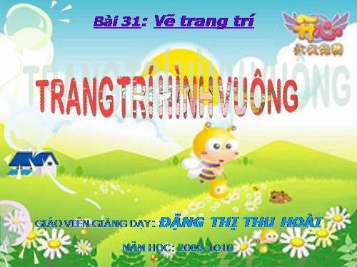 Bài 31. Trang trí hình vuông