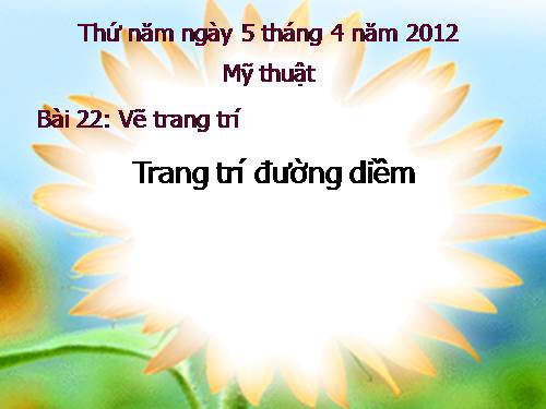 Bài 22. Trang trí đường diềm