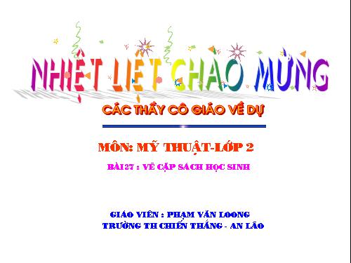 Bài 27. Vẽ cặp sách học sinh