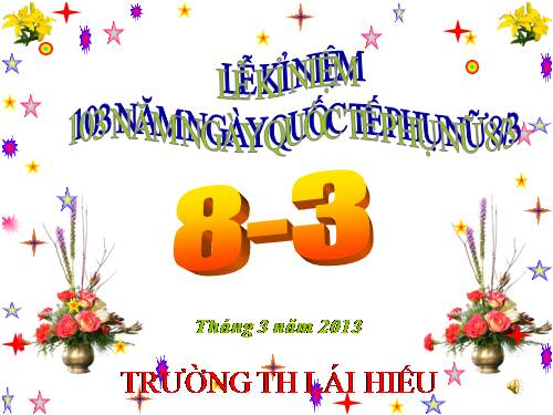 chuong trinh 8/3