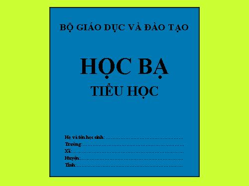 Hướng dẫn ghi học bạ