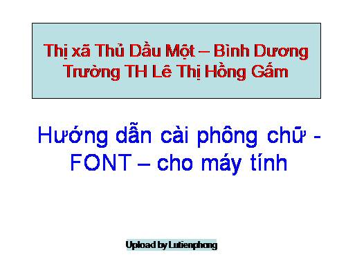 Huong dan cai Phong Chu Cho may tinh