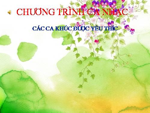 Ca khuc yeu thic nhat