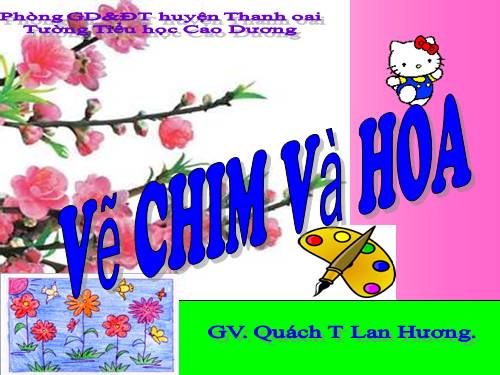 Bài 26. Vẽ chim và hoa