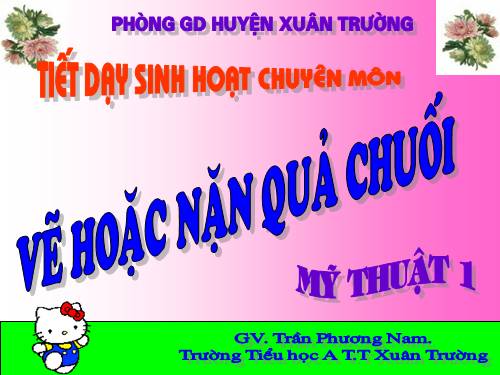 Bài 20. Vẽ hoặc nặn quả chuối