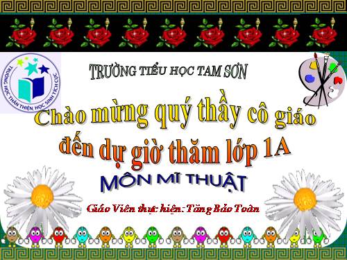 Bài 28. Vẽ tiếp hình và màu vào hình vuông, đường diềm