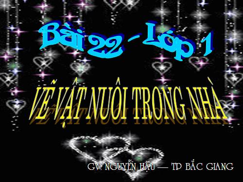 Bài 22. Vẽ vật nuôi trong nhà