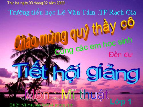 Bài 21. Vẽ màu vào hình vẽ phong cảnh