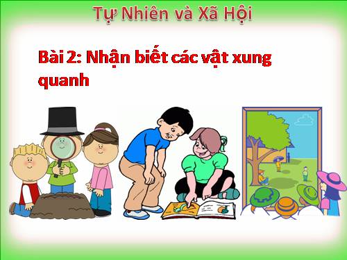 Bài 3. Nhận biết các vật xung quanh