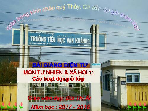 Bài 16. Hoạt động ở lớp