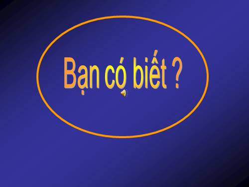 Bạn có biết