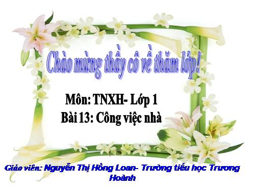 Bài 13. Công việc ở nhà.