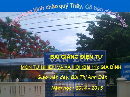 Bài 11. Gia đình