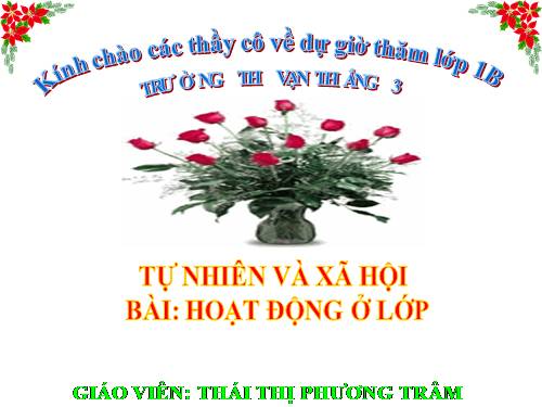 Bài 16. Hoạt động ở lớp