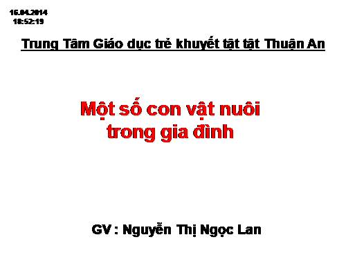 Con vật nuoi trong gia đình