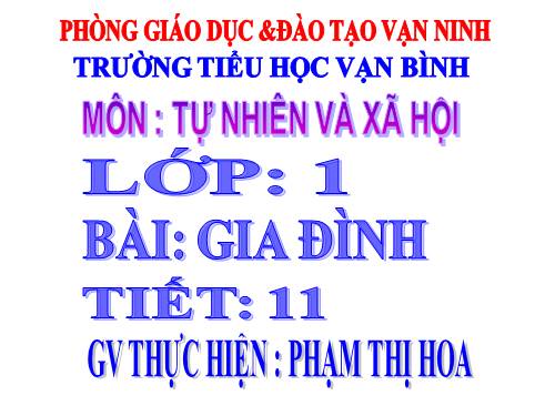 Bài 11. Gia đình