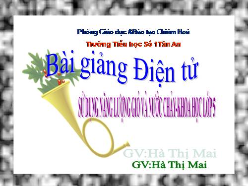 Bài sử dụng năng lượng gió và năng lượng nước chảy