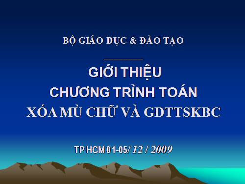 TN & XH: Tài liệu tập huấn dạy xóa mù chữ