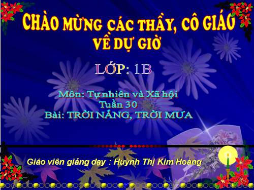 Bài 30. Trời nắng, trời mưa