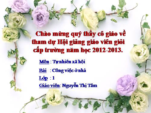 Bài 13. Công việc ở nhà.