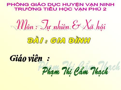 Bài 11. Gia đình