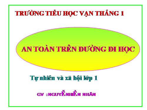 Bài 20. An toàn trên đường đi học